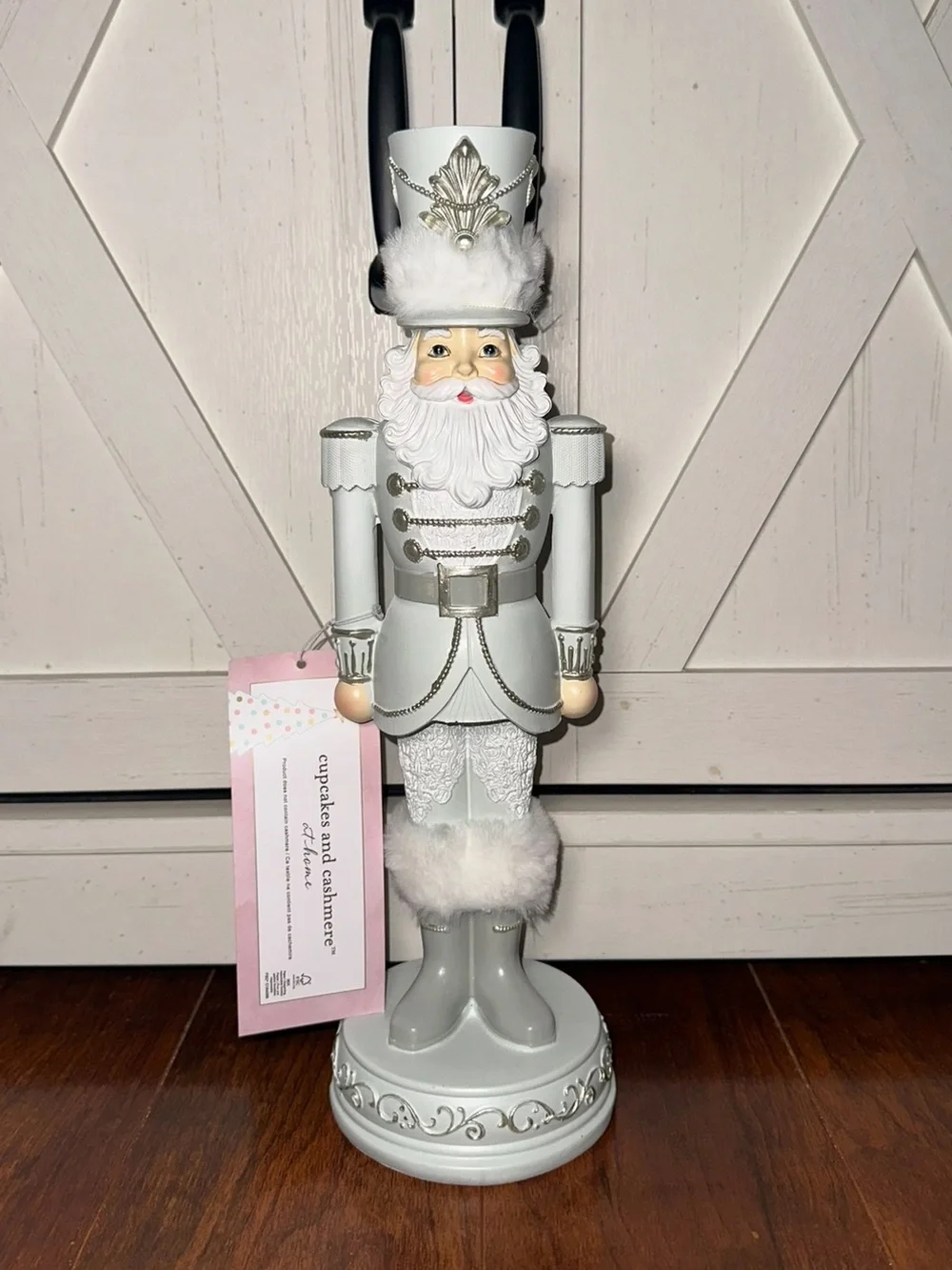 Cupcakes & Cashmere White & Silver Nutcracker Holiday Figurine Decor